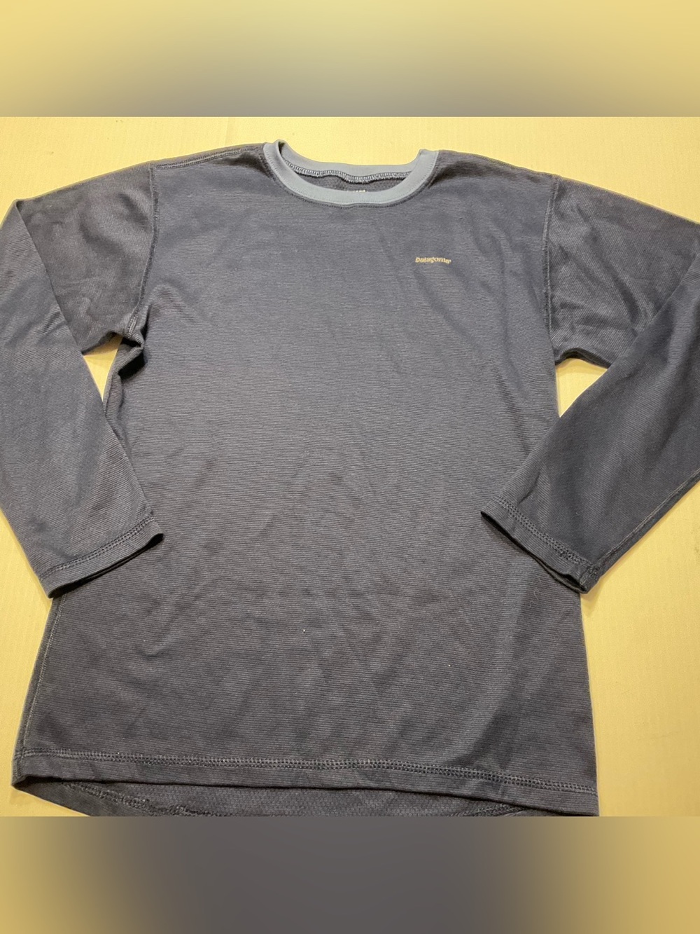 Patagonia Shirt Youth Sz XL Navy Blue Capilene Baselayer Long Sleeve